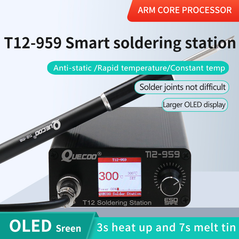 T12-959 V5.1 Lehimleme İstasyo - Soldering Station T12 Oled incelemesi ve fiyatı
