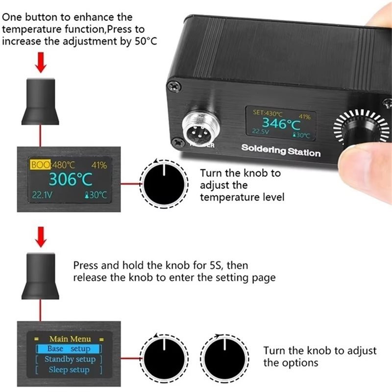 B23B T12 Ev Tamirleri İçin Leh - Soldering Station T12 Oled incelemesi ve fiyatı