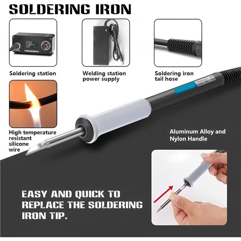 B23B T12 Ev Tamirleri İçin Leh - Soldering Station T12 Oled incelemesi ve fiyatı